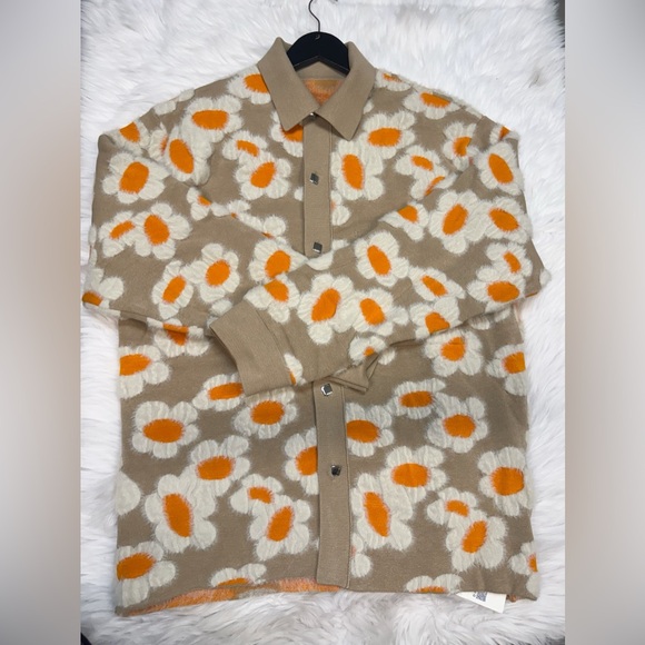 BNWT Jacquemus Le Chemise Neve Fleurs Heavyweight Cardigan Unisex Large $950 - Picture 9 of 13